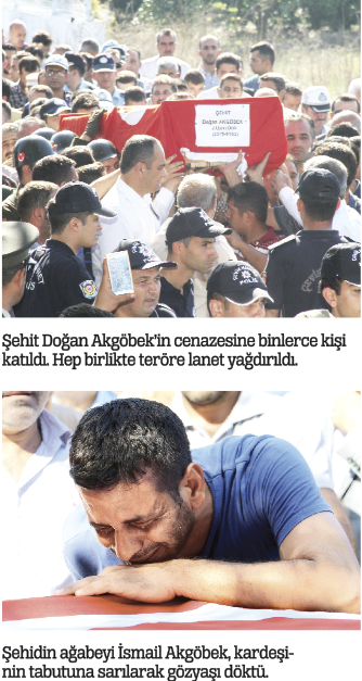 Şehit düşen dayıya son  dokunuş